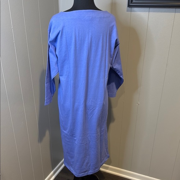 James River Traders Women’s Medium Chic 3/4 Sleeve Blue Dress - Picture 5 of 5